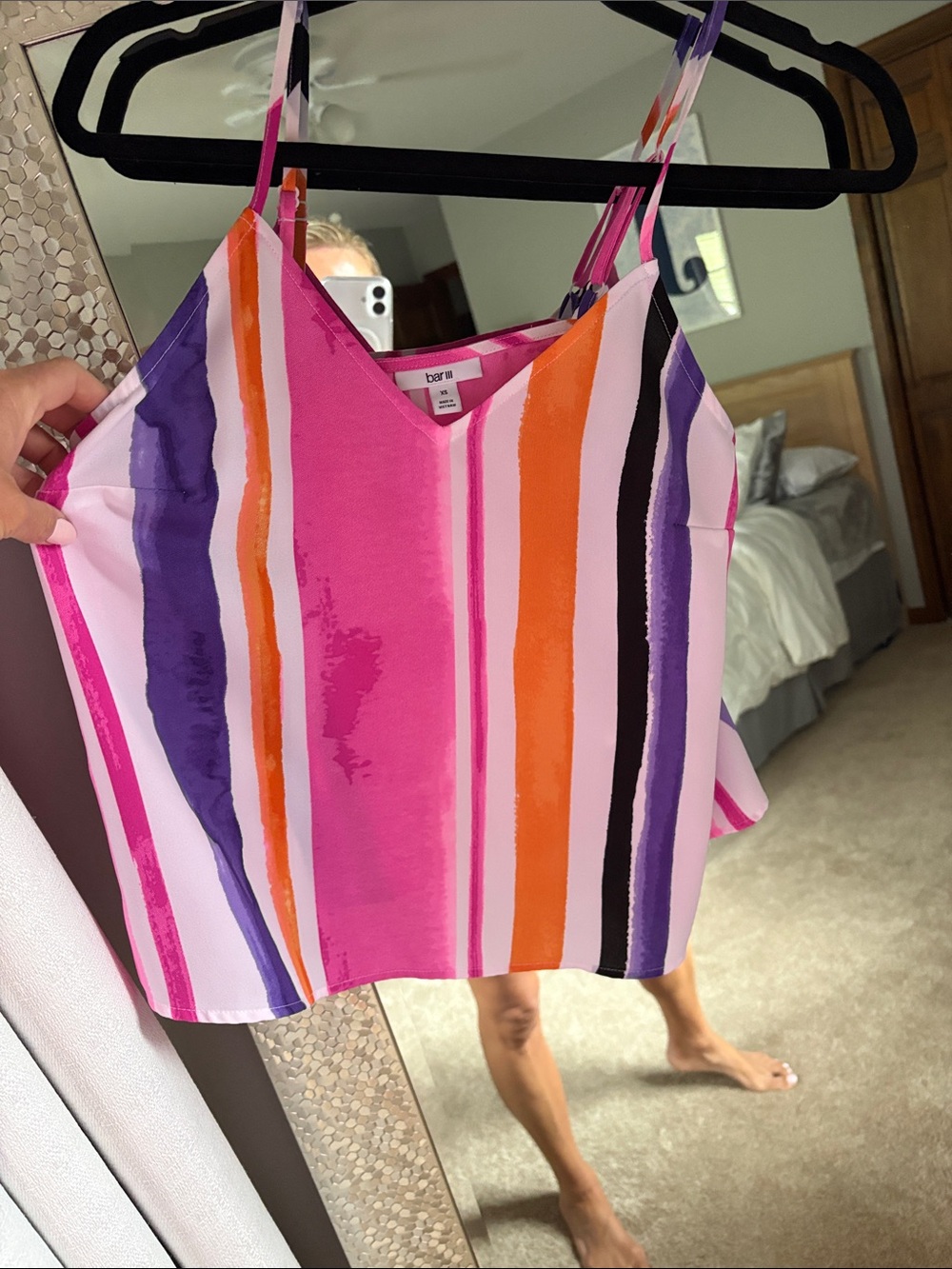 Bar III Striped Pink & Purple Cami Tank